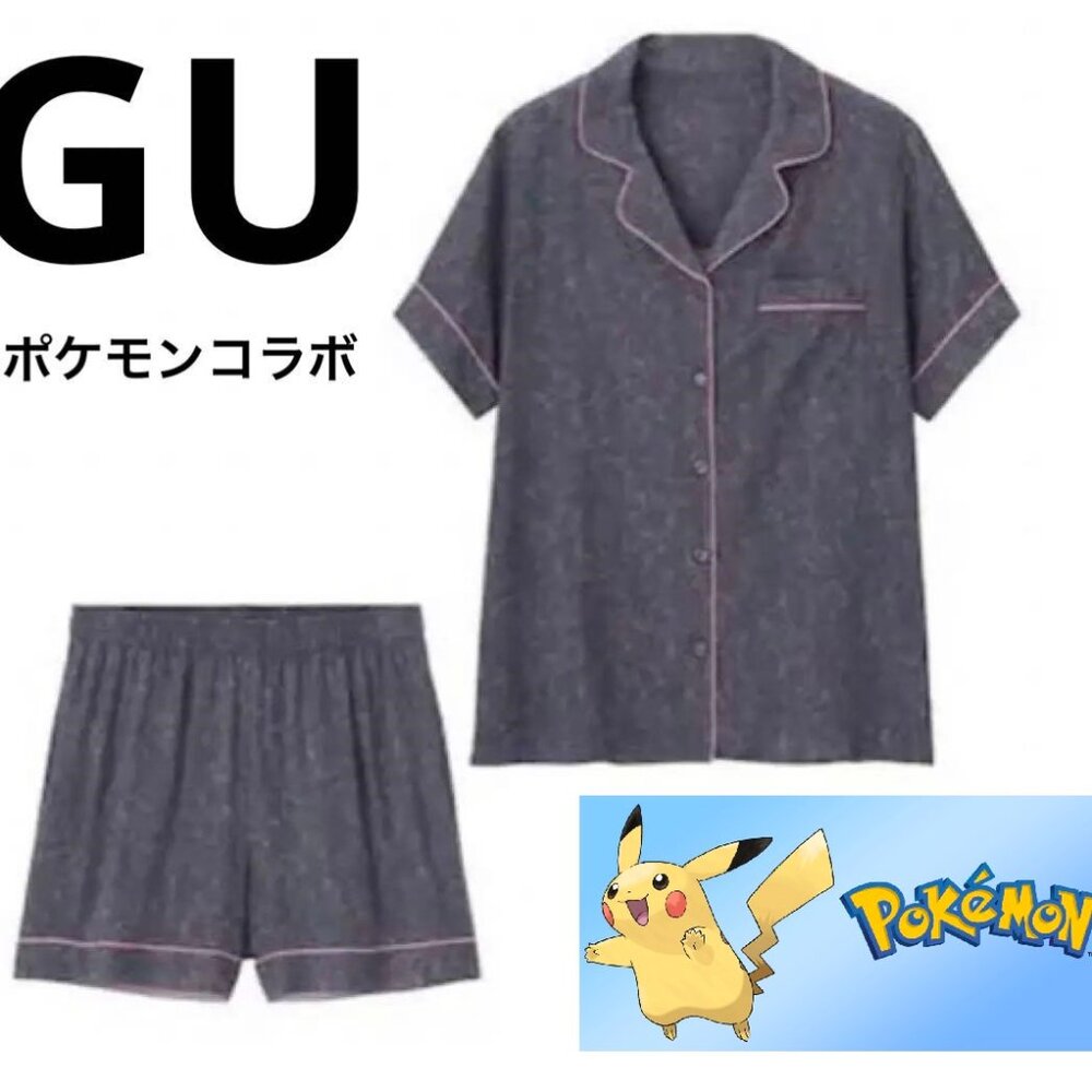 GU Pokemon Collaboration _ Pikachu Pattern Pajamas/Loungewear _size M_